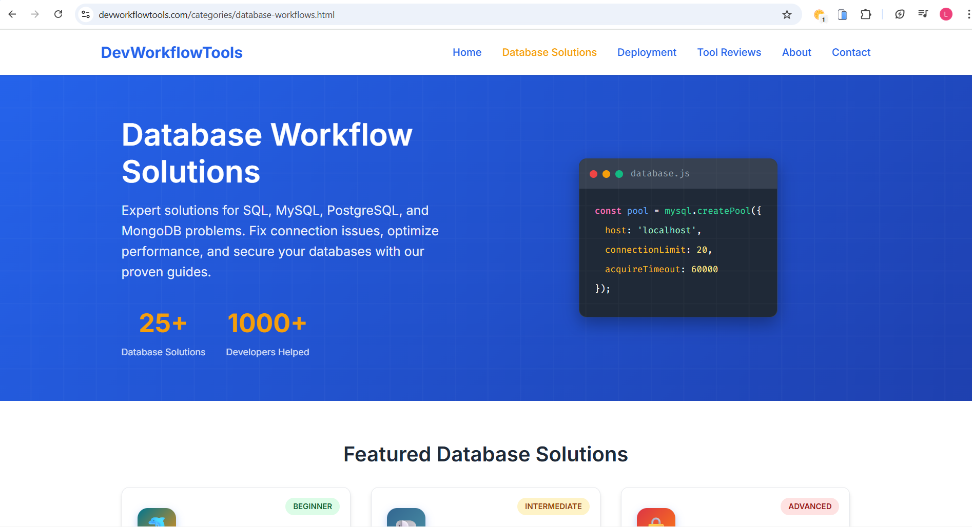 Dev Workflow Tools screenshot